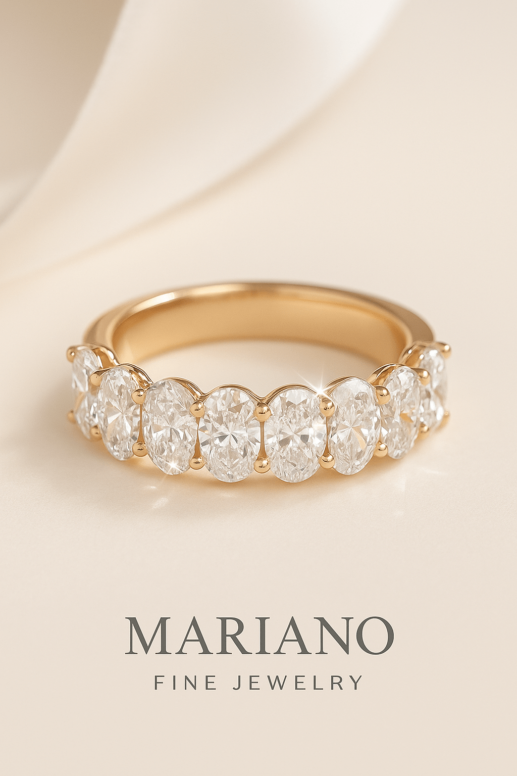 Golden Aurora oval ring