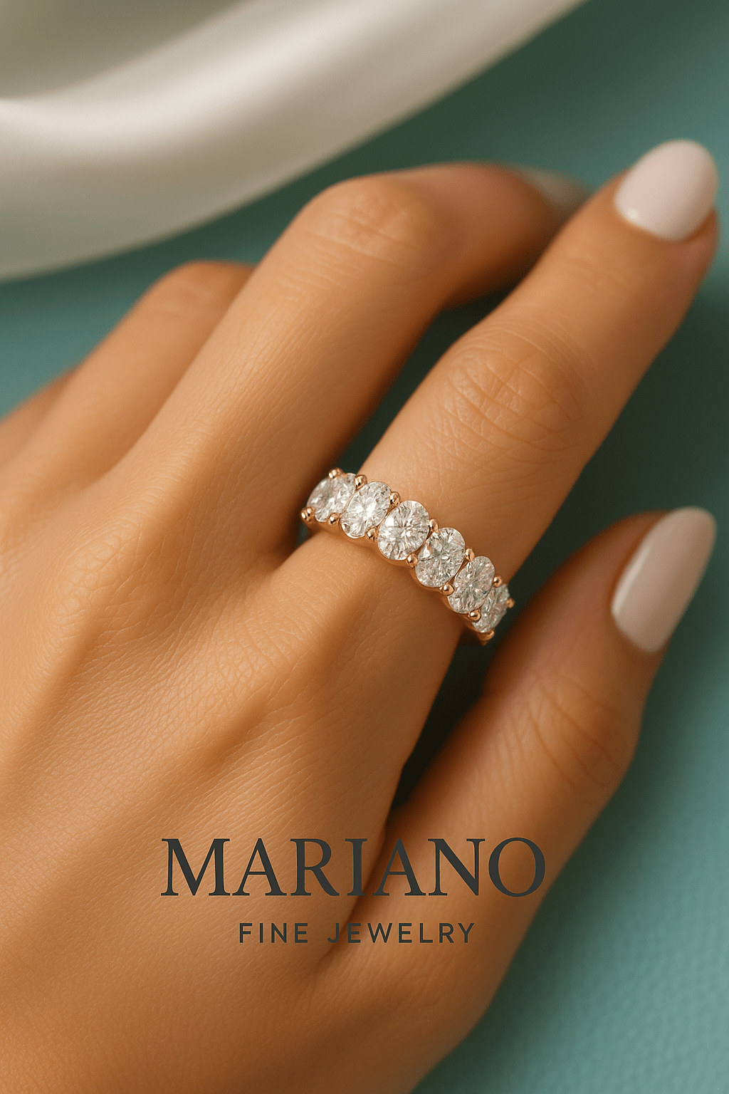 Golden Aurora oval ring