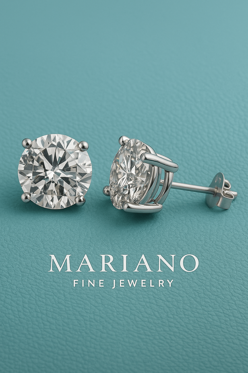 White gold classic earrings