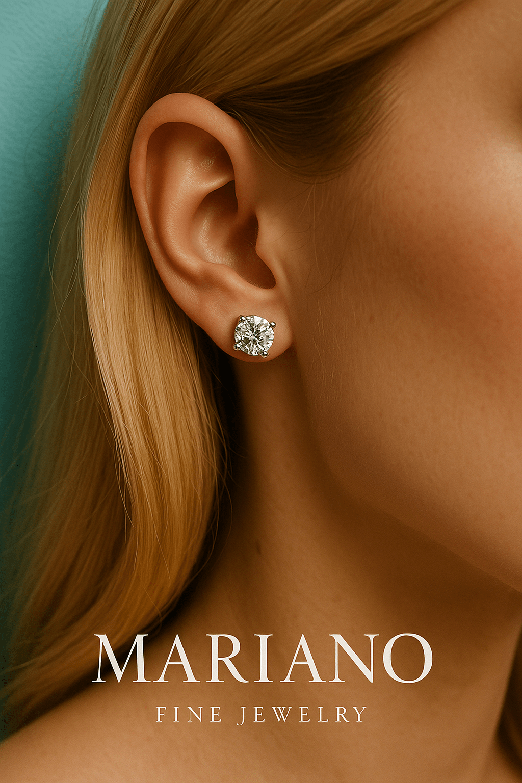 White gold classic earrings