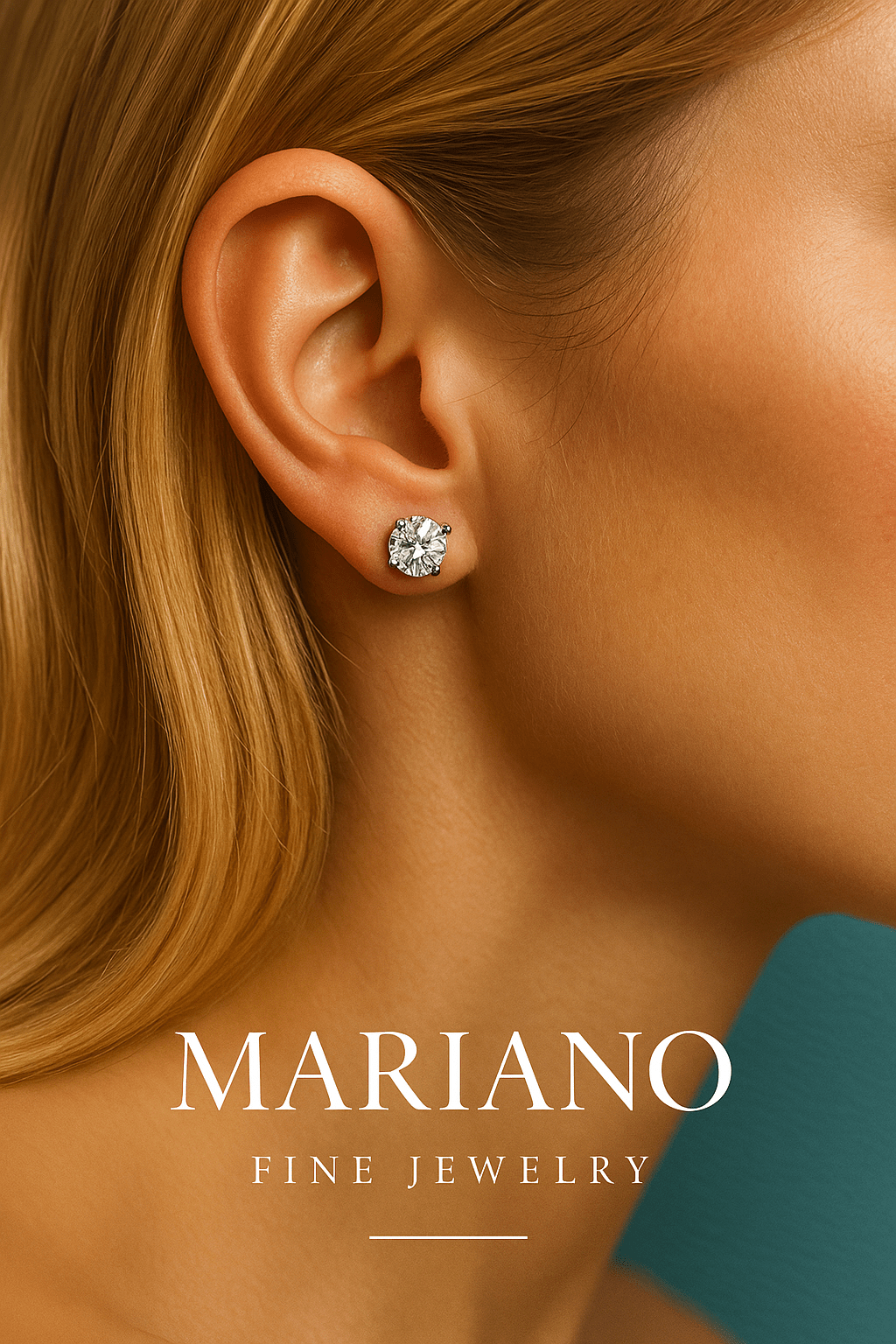 White gold classic earrings