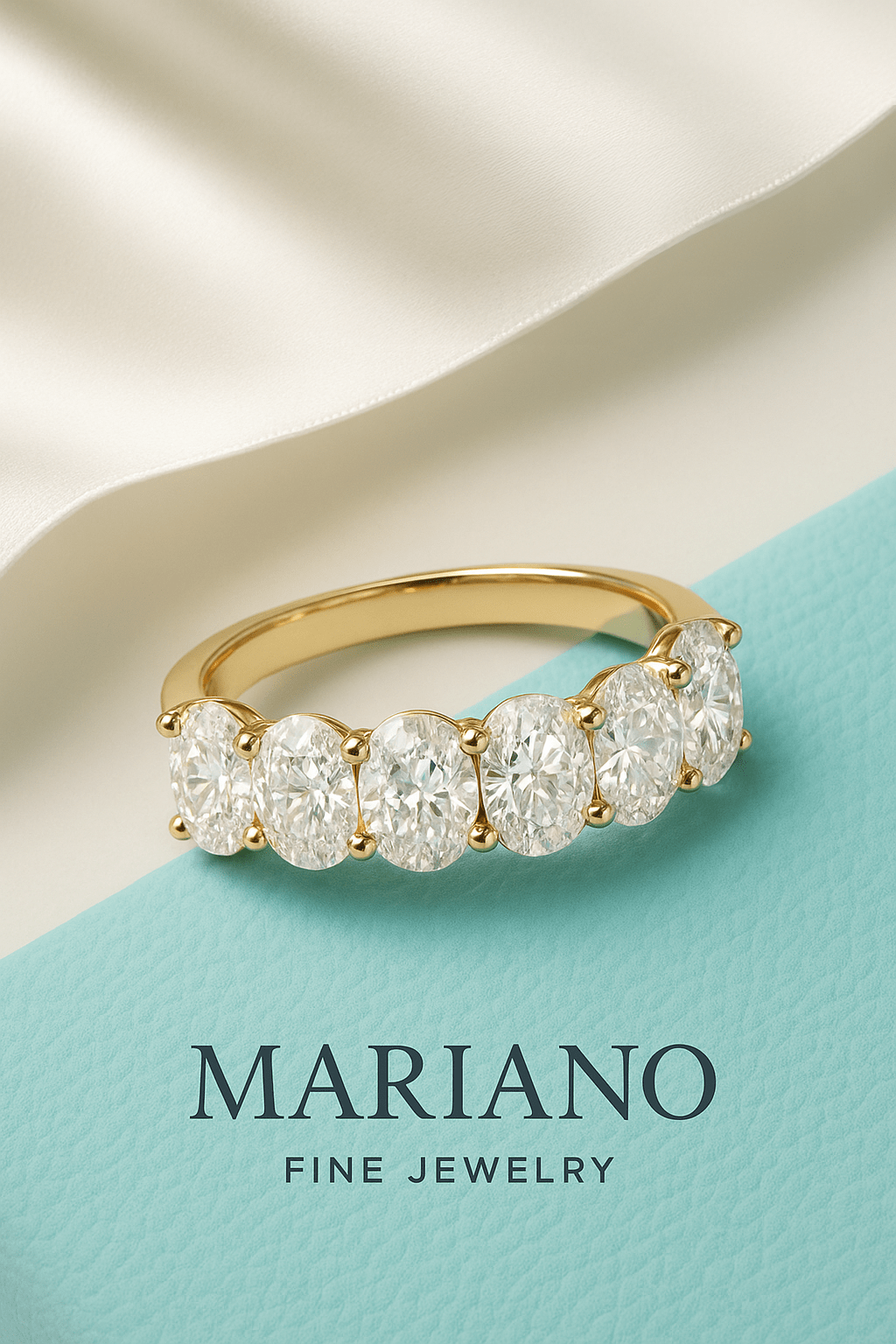 Golden Aurora oval ring
