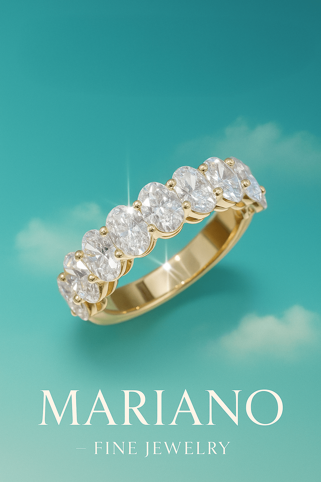 Golden Aurora oval ring