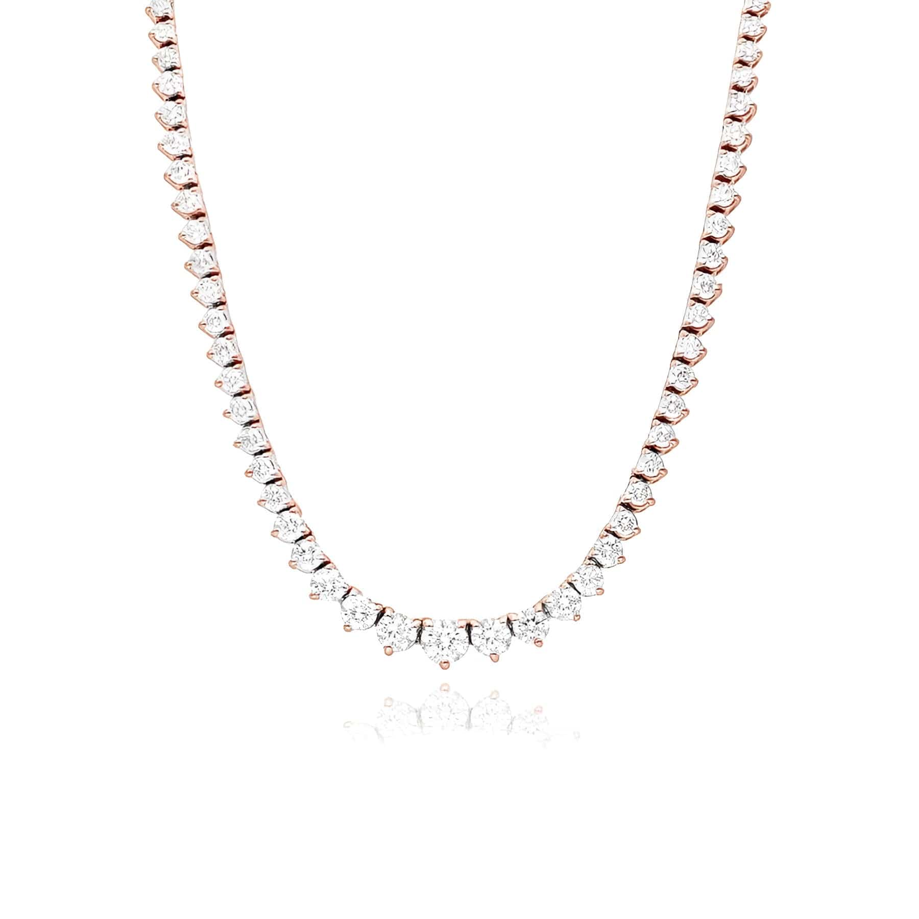 Tennis Necklace heart shape