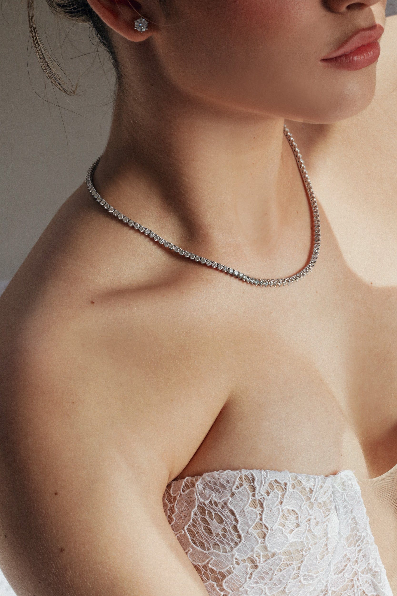Tennis Necklace - Triangle Cut