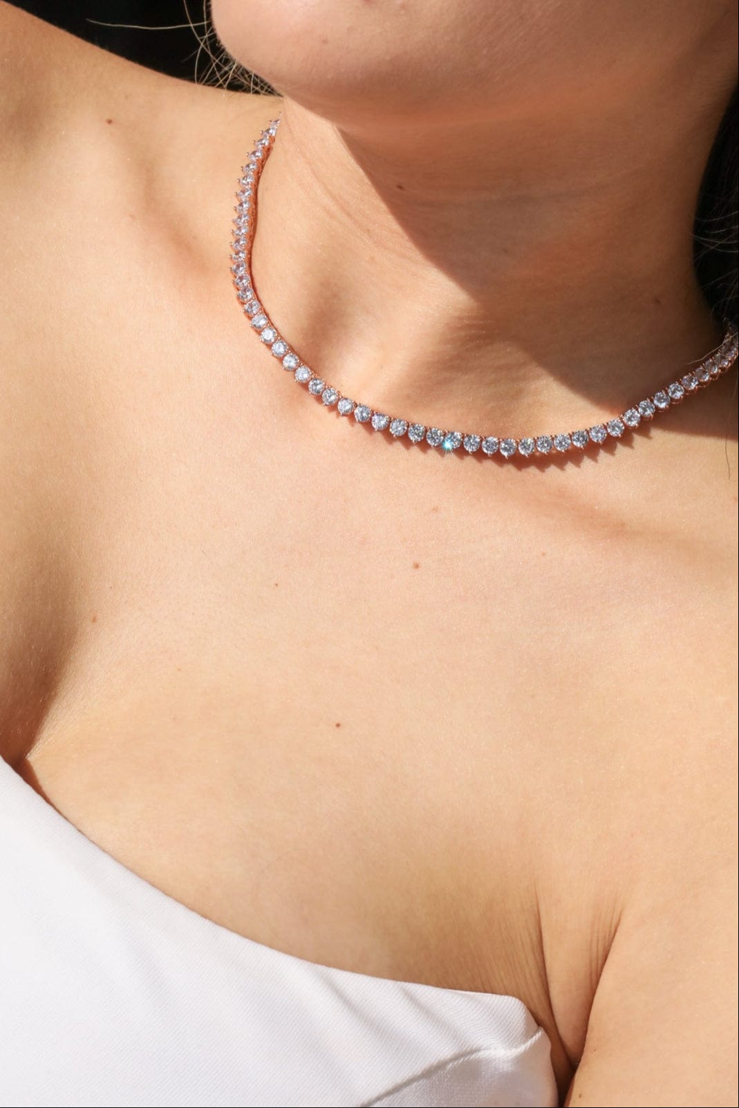 Tennis Necklace heart shape