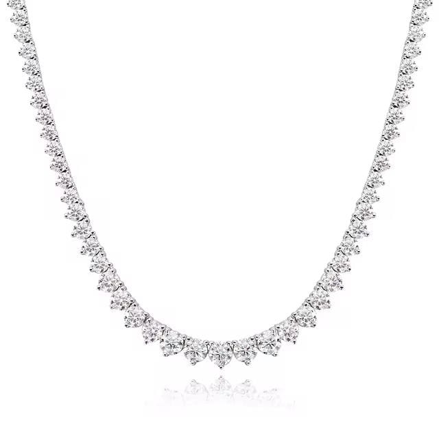 Tennis Necklace - Triangle Cut