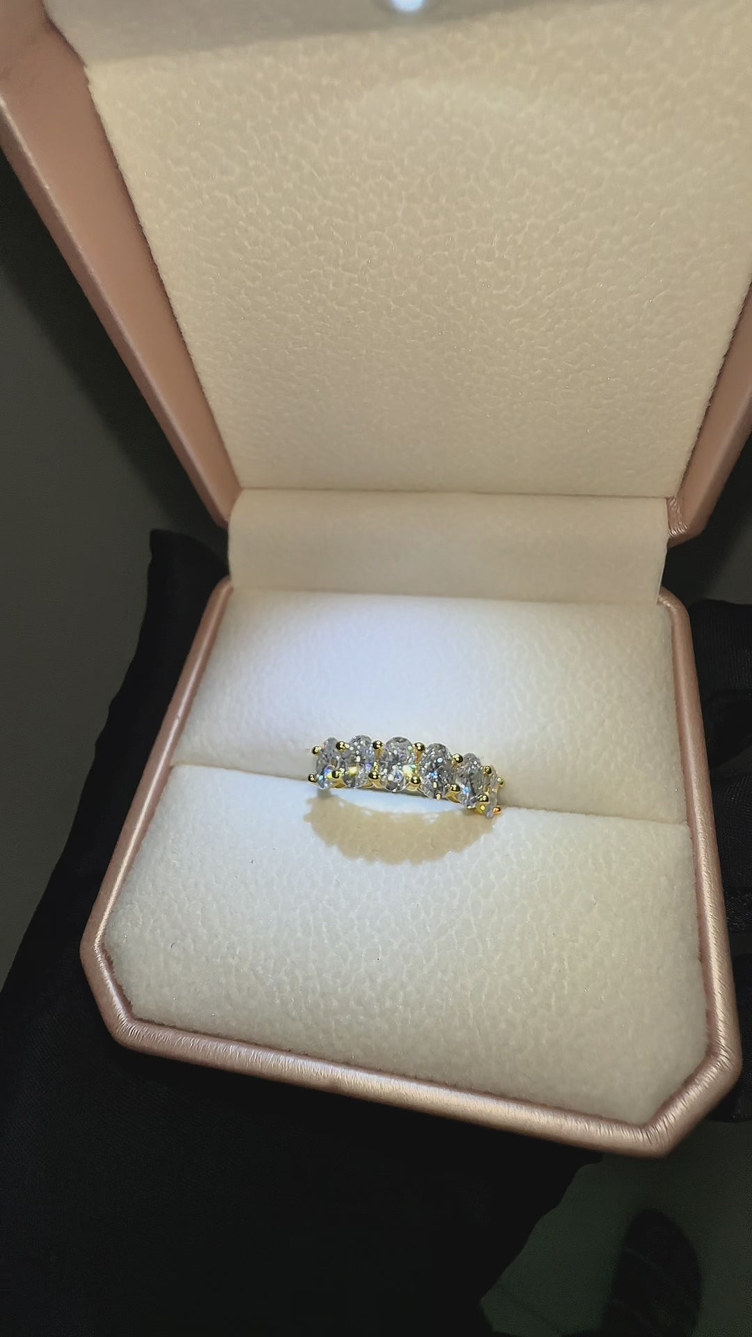 Golden Aurora oval ring