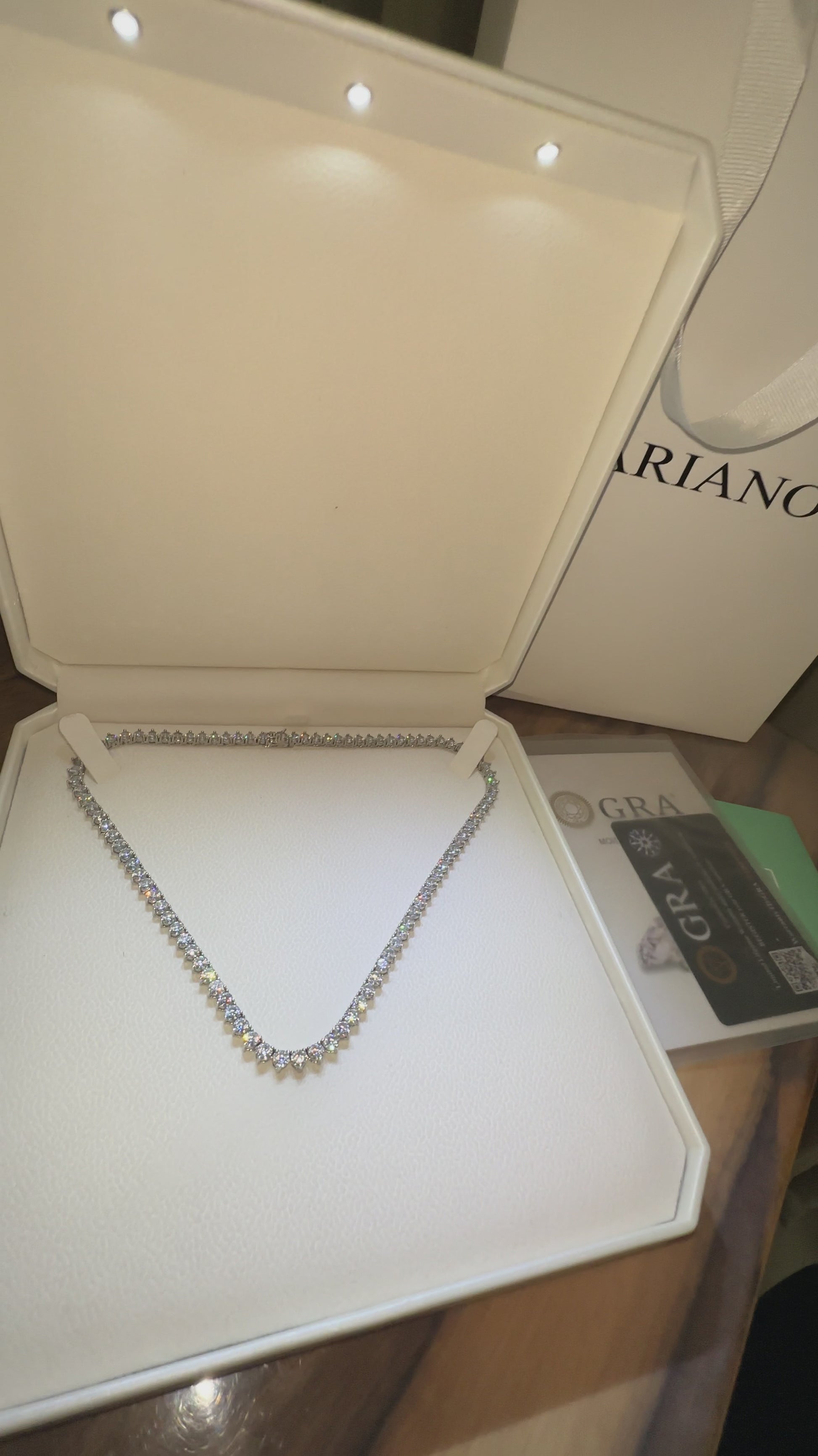 Tennis Necklace - Triangle Cut